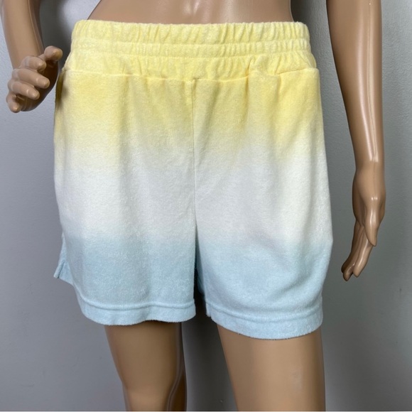 RAILS BLUE DIP DYE TERRY SHORTS - Picture 2 of 9